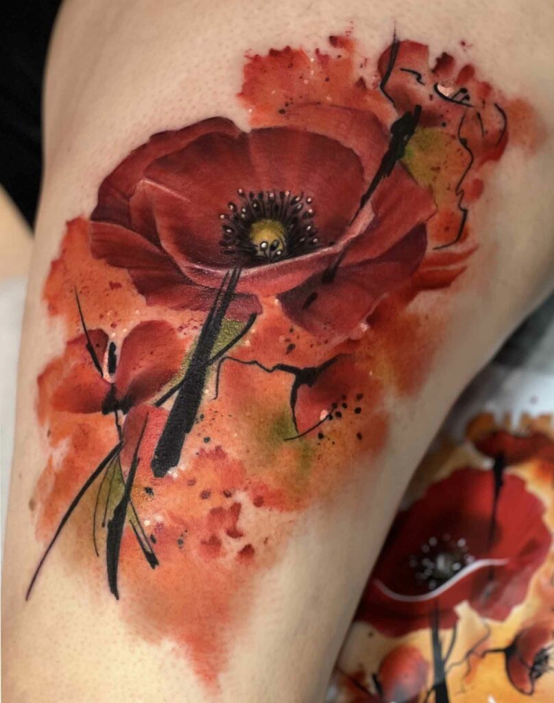 kalie-art-tattoo-coquelicot-splashing